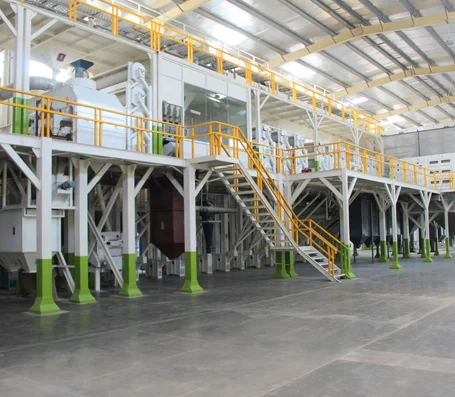 Modern rice milling floor at Patran Foods